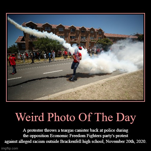 Cape Town, South Africa | image tagged in demotivationals,racism,south africa,protest,weird photo of the day,photo of the day | made w/ Imgflip demotivational maker