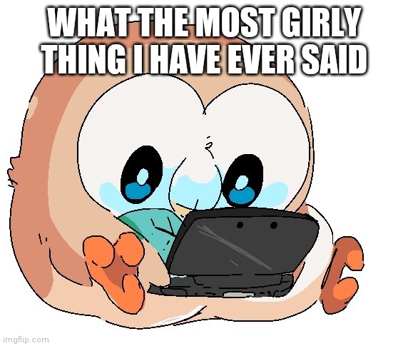 Gamer boi | WHAT THE MOST GIRLY THING I HAVE EVER SAID | image tagged in gamer boi | made w/ Imgflip meme maker