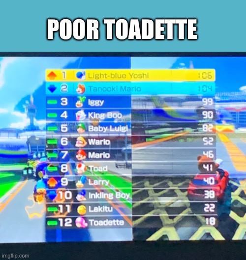 We saw this in Mario kart | POOR TOADETTE | image tagged in sad,funny | made w/ Imgflip meme maker