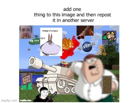 image tagged in universal,peter griffin,henry stickmin,big chungus,minecraft,zelda | made w/ Imgflip meme maker