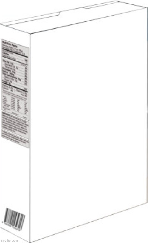 Blank cereal box | image tagged in blank cereal box | made w/ Imgflip meme maker