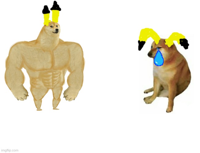 I really Should Stop Making Theses Templates | image tagged in memes,buff doge vs cheems,pokemon | made w/ Imgflip meme maker