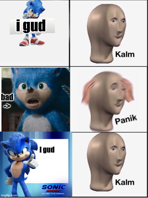 Reverse kalm panik | i gud; bad ->; i gud | image tagged in reverse kalm panik | made w/ Imgflip meme maker