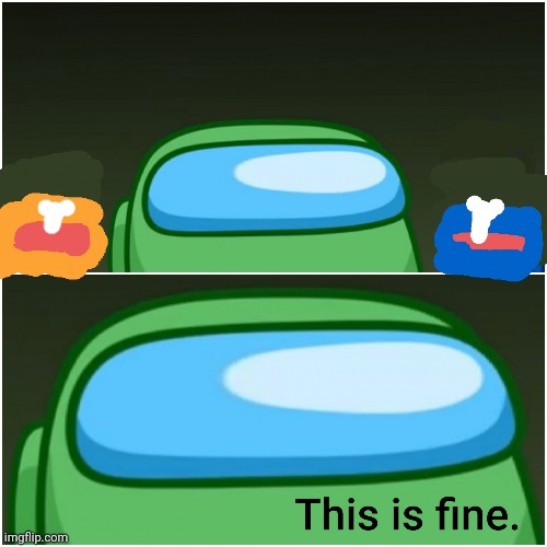 This is fine lime | image tagged in this is fine among us lime | made w/ Imgflip meme maker