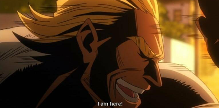 All Might I am here Blank Meme Template