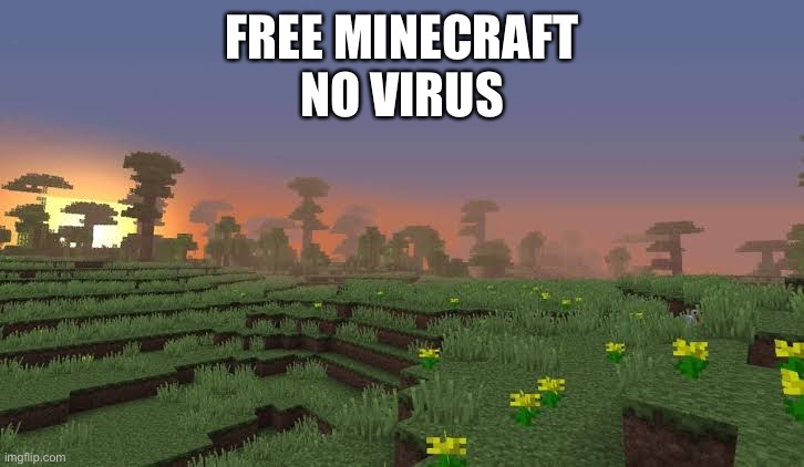 FREE MINECRAFT
NO VIRUS | made w/ Imgflip meme maker