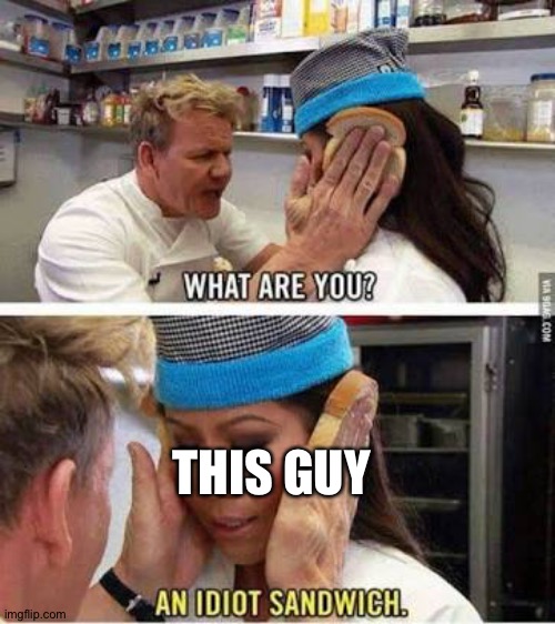 Idiot sandwich | THIS GUY | image tagged in idiot sandwich | made w/ Imgflip meme maker