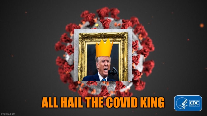 Covid 19 | ALL HAIL THE COVID KING | image tagged in covid 19 | made w/ Imgflip meme maker