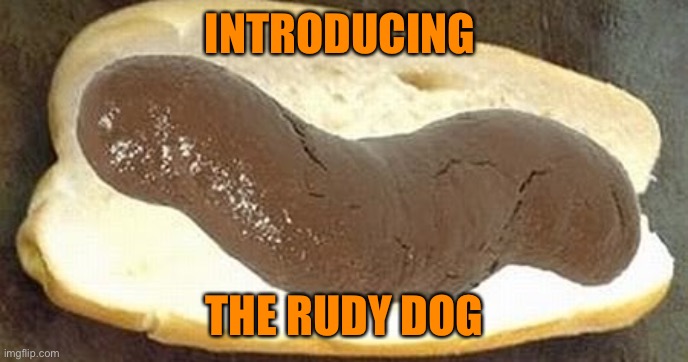 True Shit Sandwich | INTRODUCING THE RUDY DOG | image tagged in true shit sandwich | made w/ Imgflip meme maker