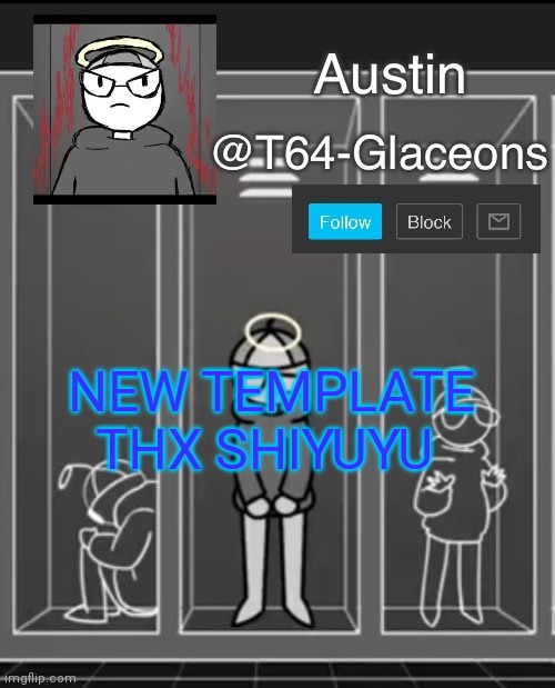 Glaceon announcement template 2 | NEW TEMPLATE THX SHIYUYU | image tagged in glaceon announcement template 2 | made w/ Imgflip meme maker