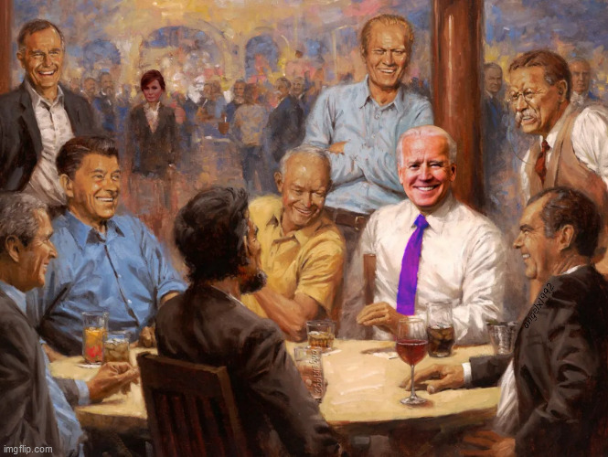 presidents | image tagged in presidents,republicans,art,painting,joe biden,ronald reagan | made w/ Imgflip meme maker
