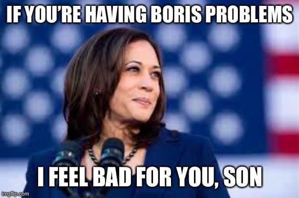 I got 99 problems but | IF YOU’RE HAVING BORIS PROBLEMS; I FEEL BAD FOR YOU, SON | image tagged in i got 99 problems,boris,kamala,harris | made w/ Imgflip meme maker