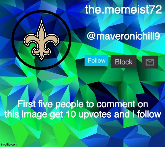 Lol everyone who comments gets 50 upvotes and a follow | First five people to comment on this image get 10 upvotes and i follow | image tagged in maveroni announcement | made w/ Imgflip meme maker