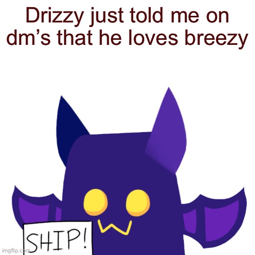 Ship | Drizzy just told me on dm’s that he loves breezy | image tagged in ship | made w/ Imgflip meme maker
