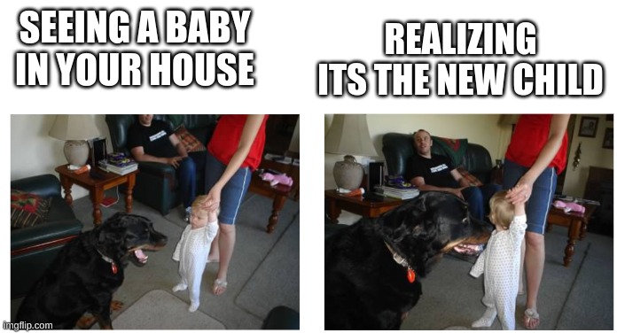 oh no | SEEING A BABY IN YOUR HOUSE; REALIZING ITS THE NEW CHILD | image tagged in funny | made w/ Imgflip meme maker