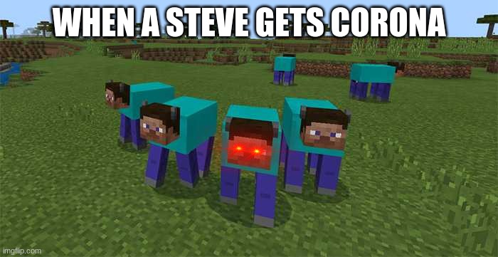 me and the boys | WHEN A STEVE GETS CORONA | image tagged in me and the boys | made w/ Imgflip meme maker
