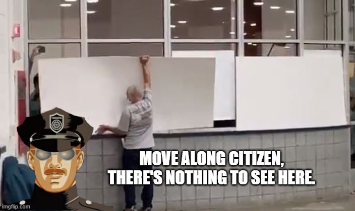 You've had too much think. | MOVE ALONG CITIZEN, THERE'S NOTHING TO SEE HERE. | image tagged in detroit vote 2020,thought police,fraud,nothing to hide | made w/ Imgflip meme maker