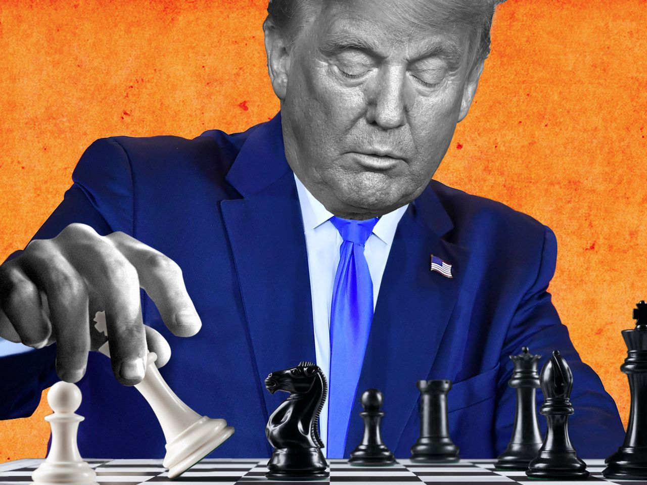 High Quality Trump chess Blank Meme Template