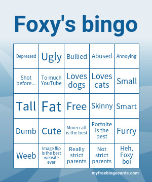 High Quality Foxy's bingo Blank Meme Template