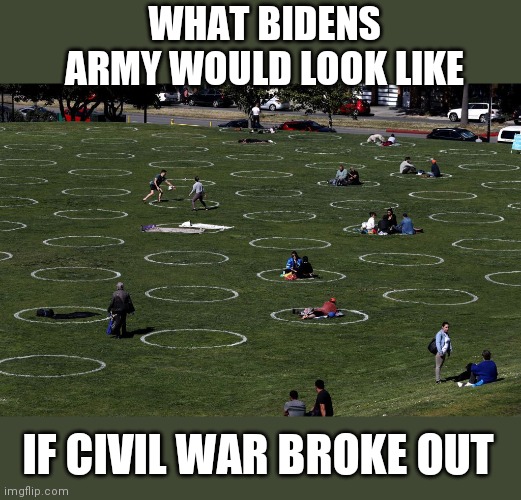 WHAT BIDENS ARMY WOULD LOOK LIKE; IF CIVIL WAR BROKE OUT | image tagged in memes | made w/ Imgflip meme maker