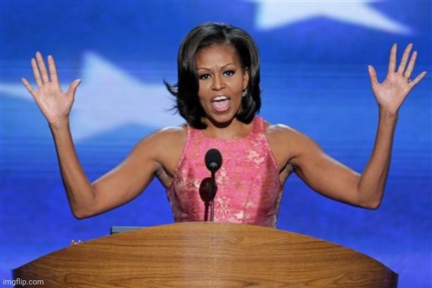 Hands up michelle obama | image tagged in hands up michelle obama | made w/ Imgflip meme maker