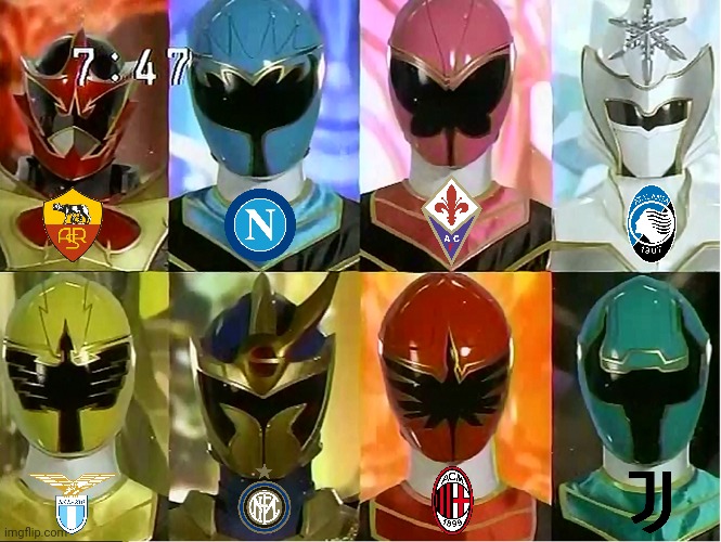 Italian Serie A Power Rangers edition | image tagged in memes,italy,football,soccer,power rangers,calcio | made w/ Imgflip meme maker