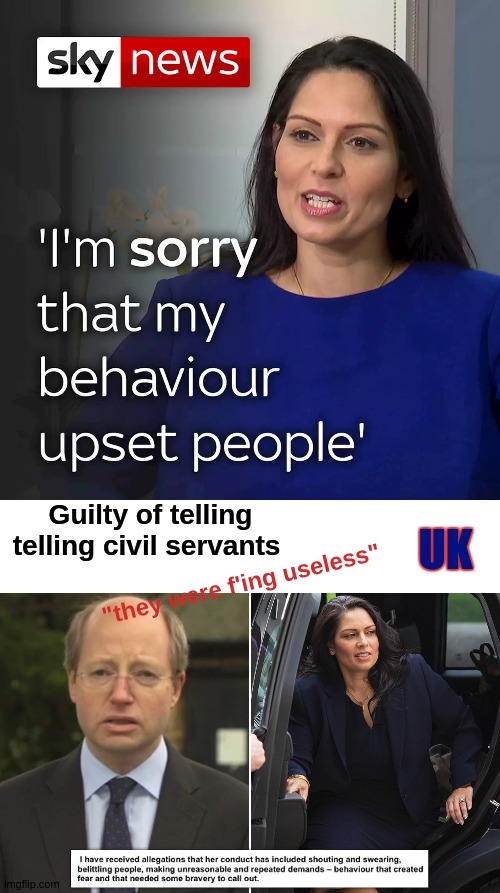 Guilty of telling telling civil servants; UK; "they were f'ing useless" | image tagged in parliament,politicians,space force,us military,prime minister johnson,uk | made w/ Imgflip meme maker