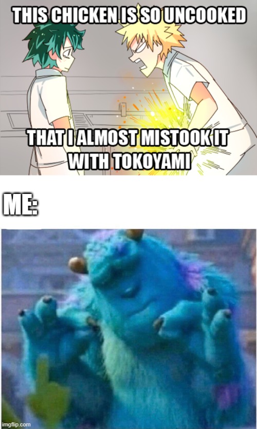 Bakugou is basically a japanese Gordon Ramsay | ME: | image tagged in ah yes some good my hero academia content,pleased sulley | made w/ Imgflip meme maker