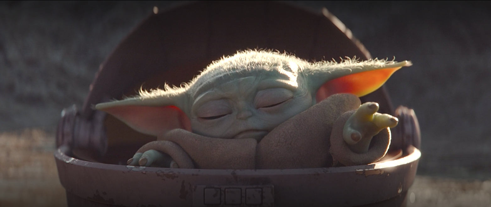 High Quality Baby Yoda using the force Blank Meme Template