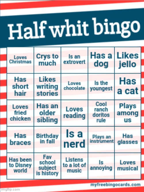I demand you to do it | image tagged in half whit bingo | made w/ Imgflip meme maker
