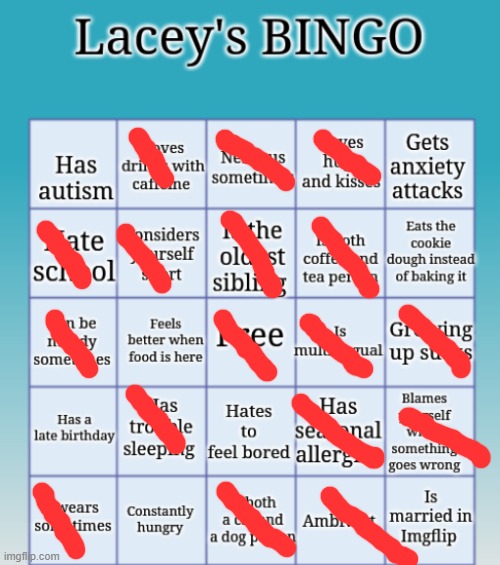 * s a d * | image tagged in lacey's bingo | made w/ Imgflip meme maker