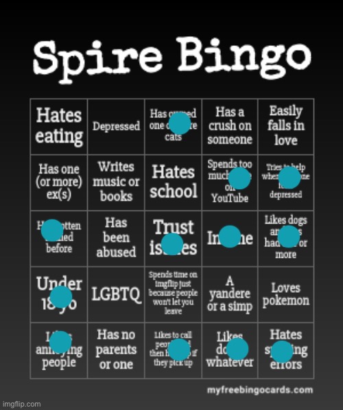 Spire Bingo | image tagged in spire bingo | made w/ Imgflip meme maker