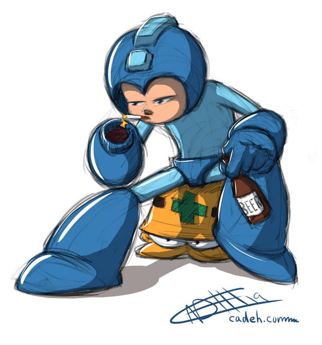 High Quality Megaman Weed Blank Meme Template