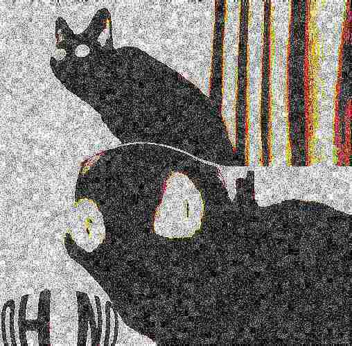 High Quality Deep fried oh no cat Blank Meme Template