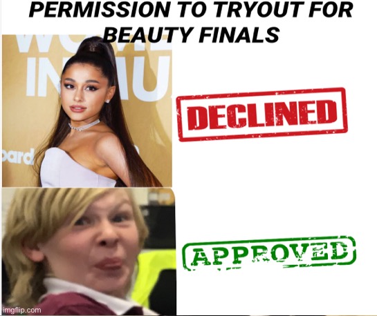 Beauty final tryouts | image tagged in lol | made w/ Imgflip meme maker