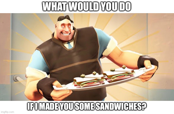 WHAT WOULD YOU DO; IF I MADE YOU SOME SANDWICHES? | made w/ Imgflip meme maker