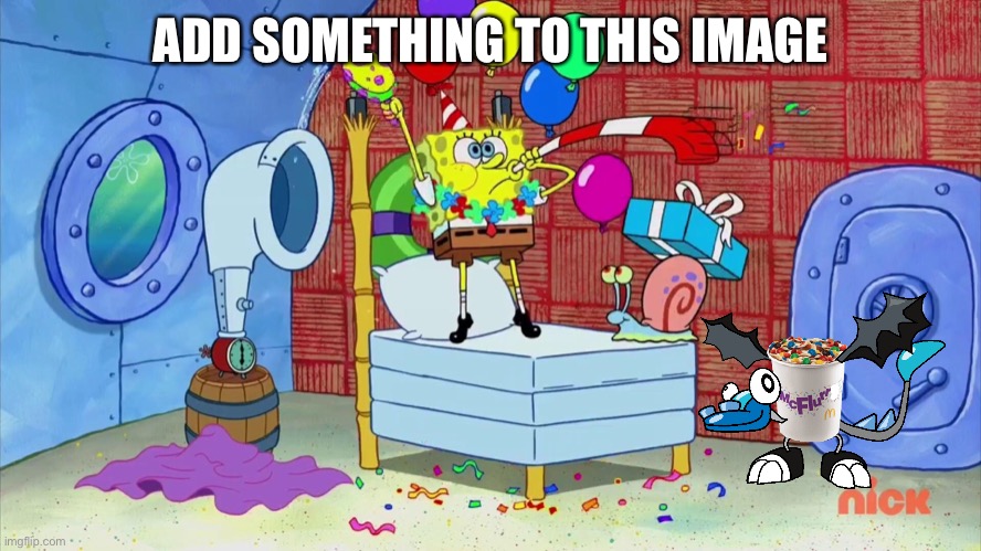 Let’s end this celebration with a bang! | ADD SOMETHING TO THIS IMAGE | made w/ Imgflip meme maker