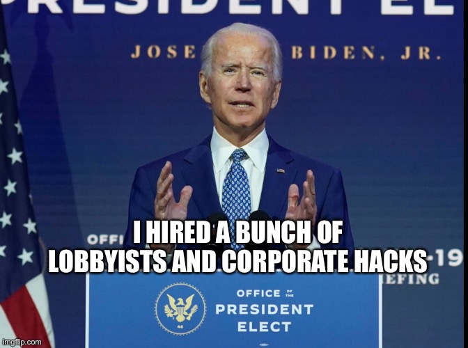 Lobbyists and Hacks | I HIRED A BUNCH OF LOBBYISTS AND CORPORATE HACKS | image tagged in voter fraud | made w/ Imgflip meme maker