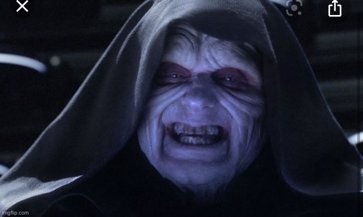 Laughing Palpatine | image tagged in laughing palpatine | made w/ Imgflip meme maker