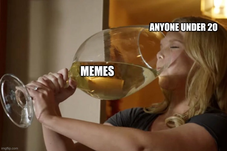big glass of wine | ANYONE UNDER 20; MEMES | made w/ Imgflip meme maker