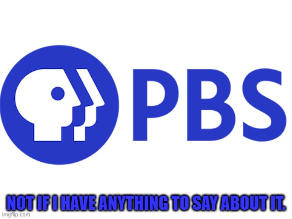 NOT IF I HAVE ANYTHING TO SAY ABOUT IT. | image tagged in pbs,not if i anything to say about it | made w/ Imgflip meme maker