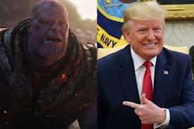 Thanos losing to Trump Blank Meme Template