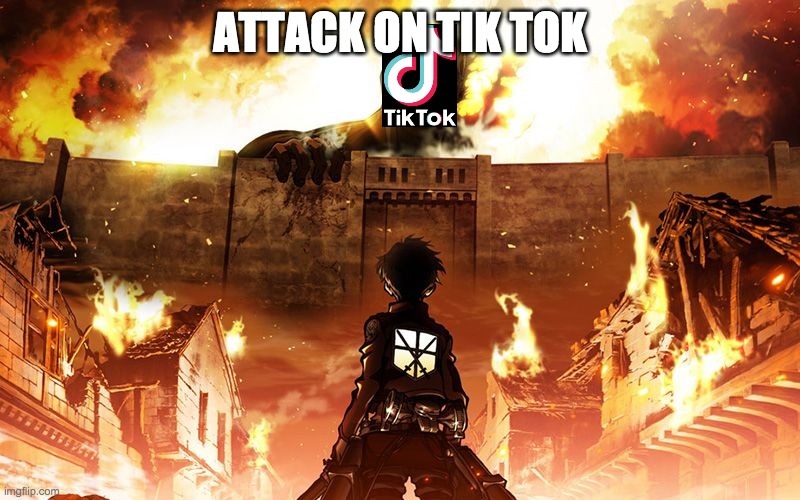 Attack On Titan | ATTACK ON TIK TOK | image tagged in attack on titan,tik tok,bad | made w/ Imgflip meme maker
