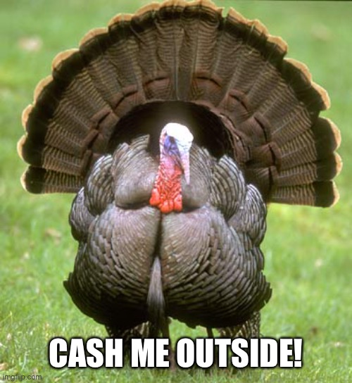 Turkey | CASH ME OUTSIDE! | image tagged in memes,turkey | made w/ Imgflip meme maker