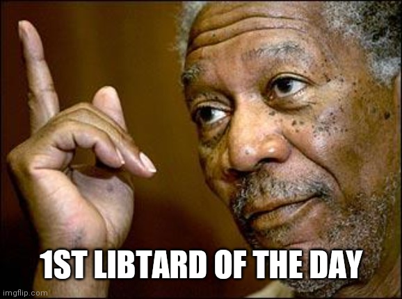 This Morgan Freeman | 1ST LIBTARD OF THE DAY | image tagged in this morgan freeman | made w/ Imgflip meme maker