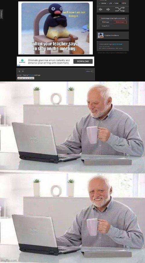 ow | image tagged in memes,hide the pain harold | made w/ Imgflip meme maker