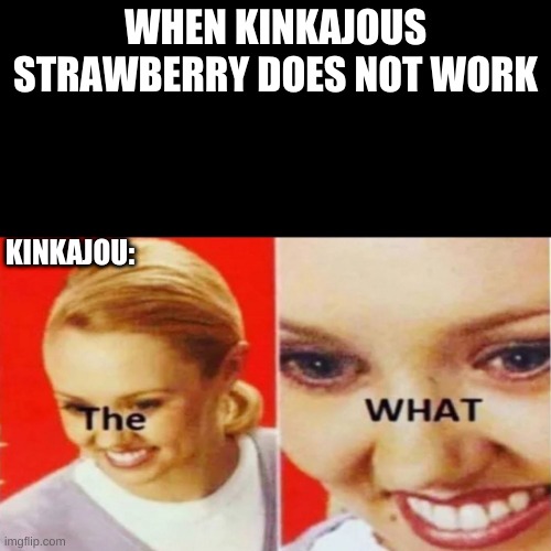 the strawberry | WHEN KINKAJOUS STRAWBERRY DOES NOT WORK; KINKAJOU: | image tagged in the what | made w/ Imgflip meme maker