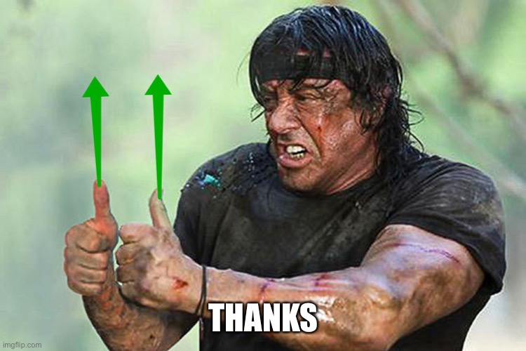 Two Thumbs Up Vote | THANKS | image tagged in two thumbs up vote | made w/ Imgflip meme maker