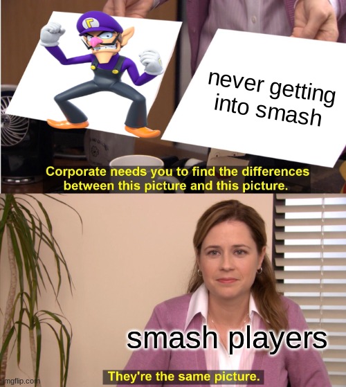 They're The Same Picture | never getting into smash; smash players | image tagged in memes,they're the same picture | made w/ Imgflip meme maker