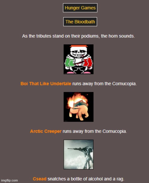 Bloodbath (1) | image tagged in hunger games | made w/ Imgflip meme maker